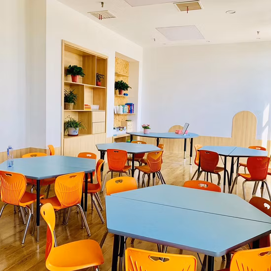 Hexagon Table – Modern & Spacious Multi-Seater Table - Image 3